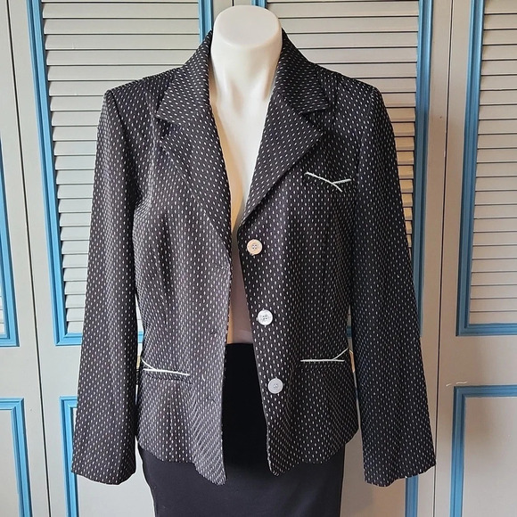 DressBarn Black and white textured Blazer - Picture 12 of 14